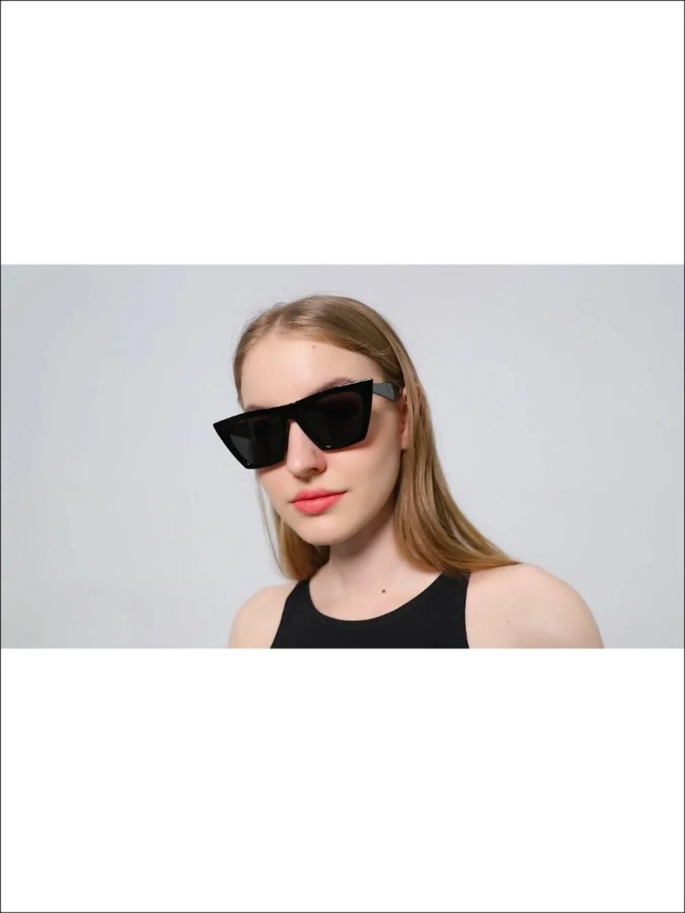 Square Cat Eye Sunglasses for Women UV400 Full Frame Retro